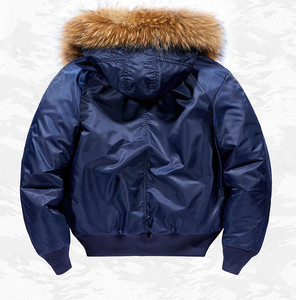 Giacca Invernale da Uomo <span class=keywords><strong>Impermeabile</strong></span> con Cappuccio in Pelliccia Sintetica Antivento Casual Imbottita Stile Bomber - Product Image 4
