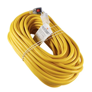 Kabel ekstensi pengunci mandiri-NEMA 5-15 karet 16AWG SJTW 50ft dengan ketahanan kelembapan - Product Image 1