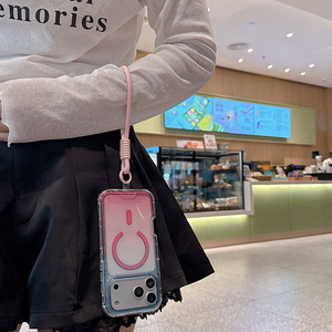 <span class=keywords><strong>3</strong></span> में 1 स्पष्ट पीसी टीपू ग्रेडिएंट कलर चुंबकीय फोन मामले में 13 14 15 16 16 17 प्रो अधिकतम तीन लेयर केस स्ट्रैप के साथ डिजाइन - Product Image 3