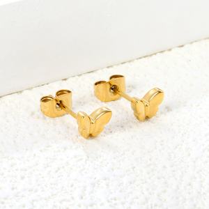 Pendientes de Mariposa Personalizables, Lindos y Elegantes, para Mujer, Venta al por Mayor, Chapados en Oro de 18k, de Acero Inoxidable, para Niñas - Product Image 5