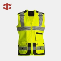 Combinaison de sécurité haute visibilité pour femmes JIADE EN ISO 20471 Classe 2, ensemble veste et pantalon imperméables, multi-poches, vêtements de travail extérieurs personnalisés