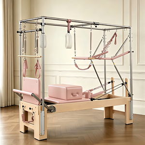 Reformer de Pilates Portátil y Ajustable, de Madera de Arce, 3 en 1, Tipo Cadillac con Torre - Product Image 1