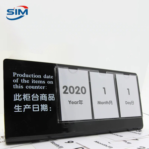 Indicateur de durée de conservation de produit <span class=keywords><strong>en</strong></span> plastique monté démontable de signe de date de production de <span class=keywords><strong>compteur</strong></span> de supermarché - Product Image 5