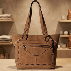 BS INTERNATIONAL Fashionable Ladies Western Style Genuine <b>Leather</b> Clutch Durable Portable Custom Size Waterproof Zipper - Product Image 4