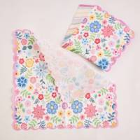 Décoration de la fête du thé de l'après-midi Vaisselle florale Assiette en papier jetable Tasse Serviette Théière Bannière Fournitures