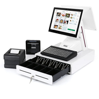 Tablette PC tout-en-un Windows Android 15,6 pouces avec écran IPS, signalisation numérique, double écran, revêtement anti-reflet en plastique pour centre commercial