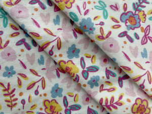 Tissu en maille 100 % coton biologique imprimé, respirant et écologique, à motifs floraux miniatures, idéal pour les robes, shorts et chemises tendance pour filles et garçons – Vente chaude - Product Image 5
