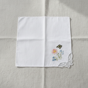<span class=keywords><strong>Pañuelos</strong></span> <span class=keywords><strong>de</strong></span> Encaje <span class=keywords><strong>Bordados</strong></span> con Flores, Listos para Enviar, 100% Algodón, para Novias, Venta al por Mayor - Product Image 2