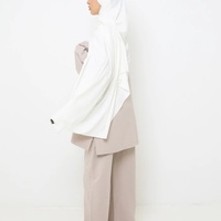 Vêtements de sport musulmans, vêtements de sport islamiques, vêtements de sport pour femmes, hijab, coupe ample, coton taupe clair, haut ample