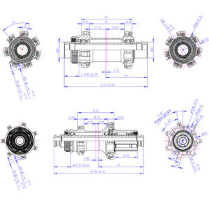 Vendita calda 28 fori leggeri OEM <span class=keywords><strong>MT</strong></span> - 049F/ R Shimano11s lega di alluminio CNC MTB 110mm 148mm mozzo bici - Product Image 5