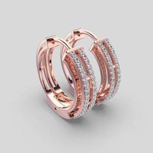 Round Brilliant Moissanite <b>Stud</b> Earrings Premium 925 <b>Sterling</b> <b>Silver</b> Designer Jewelry Stylish Accessories for Women - Product Image 3