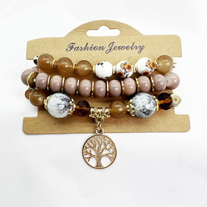 Bijoux <span class=keywords><strong>bohème</strong></span> <span class=keywords><strong>vie</strong></span> d'arbre Bracelet perlé ethnique multicouche verre arbre <span class=keywords><strong>de</strong></span> <span class=keywords><strong>vie</strong></span> Bracelet à breloques pour femmes - Product Image 3