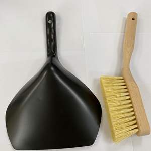 Petit balai à main pour clavier et bureau, pelle à poussière en métal et brosses à long manche en bois, ensemble de nettoyage - Product Image 2