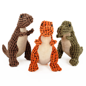 3 couleurs peluche peluche interactive jouet de dentition dinosaure chien grinçant - Product Image 4