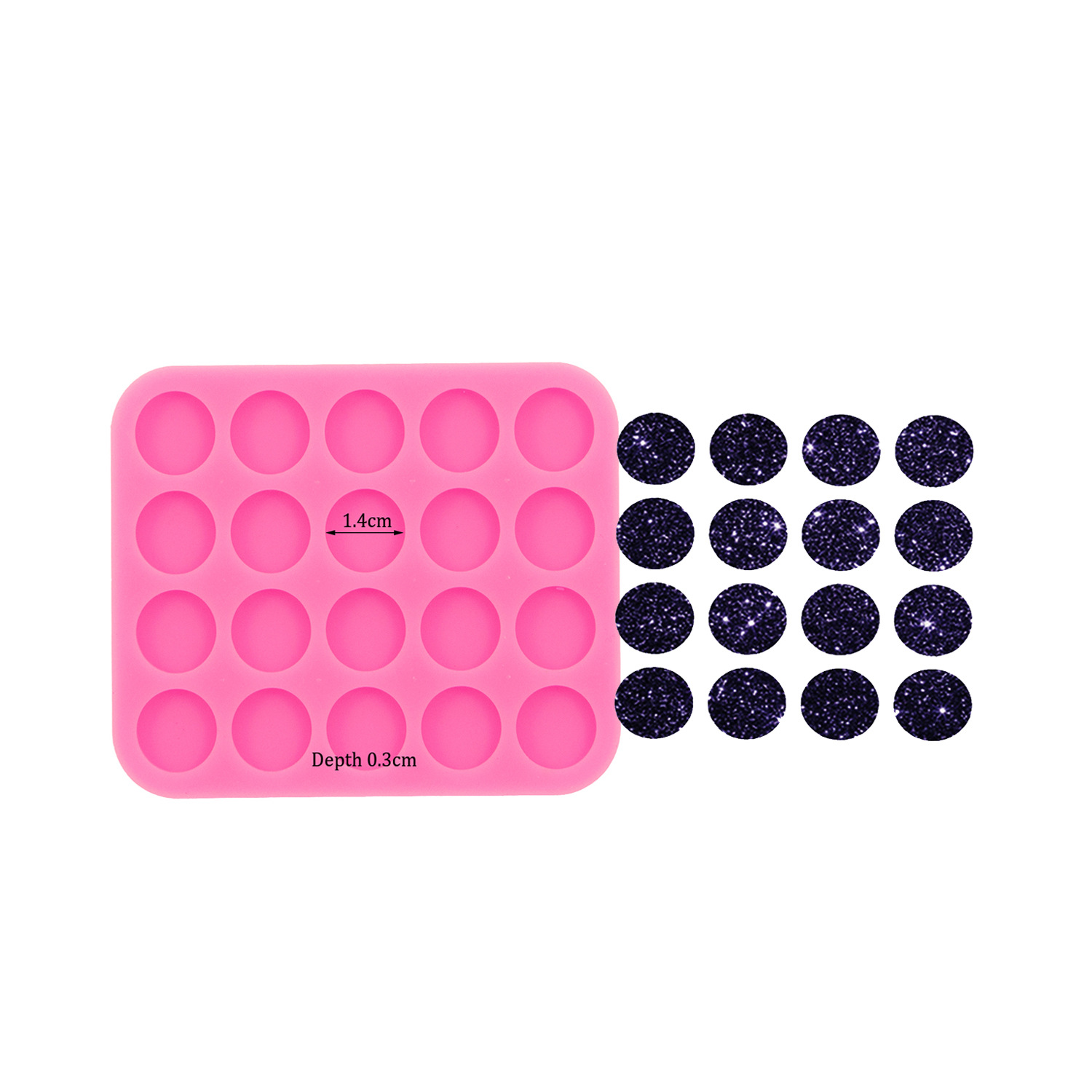 DY1655 mini círculo-rosa