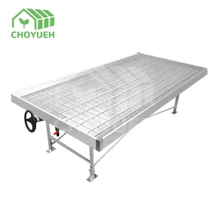4X8 Ebb And Flow Rolling Bench Hydroponic Grow Table flood table greenhouse bench ebb flow hydroponic system