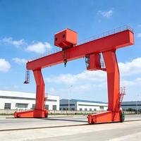 Pont roulant extérieur 10T 16T avec palan électrique de type L monté sur rail pour la manutention de profilés de tuyauterie et les cours d'entrepôt ouverts