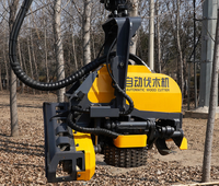 Tête de coupe forestière GITE GT-H450 avec moteur pour attache d'excavatrice (usage en construction)
