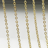 Chaîne en laiton brut en gros, maillons en O de 1 mm, 2 mm, 3 mm, chaîne en laiton ovale en forme de croix pour la fabrication de colliers et bracelets DIY