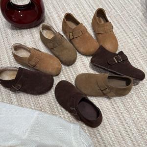 DERAN Nouveauté Hiver Sabots <span class=keywords><strong>Birkenstock</strong></span> Unisexe Personnalisés en Cuir Véritable de Haute Qualité avec Semelle en Liège Antidérapante et Soutien de la Voûte Plantaire pour <span class=keywords><strong>Femme</strong></span> - Product Image 3