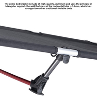 Lit de camp pliable en alliage d'aluminium E-RIKE pour l'extérieur, capacité 150 kg, robuste, détachable, ultraléger, pour le camping