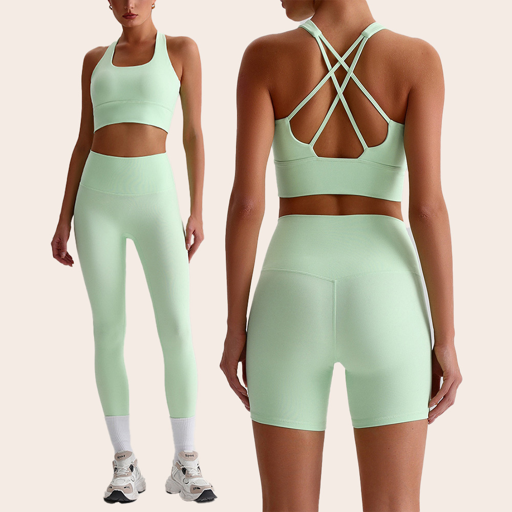 Special Offer For Best Seller Women's Soft Compression Quick Dry Lightweight Yoga Shorts Bra Set Quick Dry Active Fitness