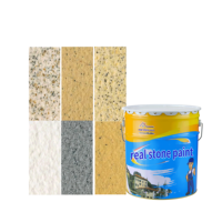 Peinture de marbrure extérieure de longue durée du fabricant chinois acrylique liquide naturel véritable effet de pierre caractéristiques de peinture de revêtement