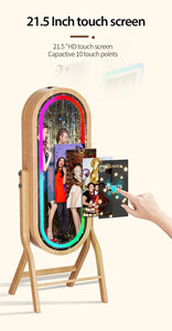 Machine à photomaton rétro vintage classique en bois avec écran tactile de 21,5 pouces, miroir <span class=keywords><strong>photo</strong></span>, photomaton magique en bois pour événements - Product Image 4