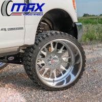 Jantes en aluminium forgé 22x12 6x139.7 chromées à rebord profond pour Ram 1500 Silverado 1500 avec enjoliveurs flottants personnalisés