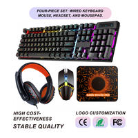 Combo Gaming RGB 4-en-1 : Clavier, Souris, Casque et Tapis de Souris – Kits Complets pour PC de Bureau, Ordinateur Portable, Esports – Vente en Gros pour Acheteurs en Gros