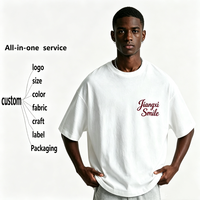 Camiseta de Hombre Personalizada de Moda Urbana con Bordado de Letras Simple, Manga Corta, Casual, Hombros Caídos