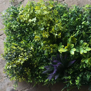 Mur <span class=keywords><strong>synthétique</strong></span> d'herbe verte en soie, toile de fond décorative murale, fausses fleurs, pour un mariage, en plastique - Product Image 3