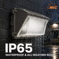 Lámpara LED de Pared Ledmic de 60W 80W 100W 120W, con Certificación DLC ETL, Uniformidad Extrema, para Almacenes, Seguridad, Pasillos