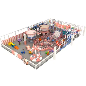 TUV Certificated Indoor Playground Manufacturer Big Ball Pool Fiberglass Slide Play Structure Coconut Tree Plastic Soft Play