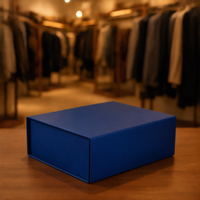Boîte cadeau personnalisée avec logo imprimé, en carton rigide, pliable magnétique, avec estampage à chaud et pelliculage mat, biodégradable et recyclable