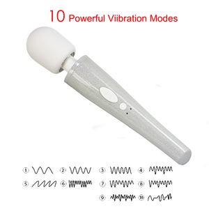 Vibrador masajeador de varita AV con purpurina de cabeza recargable con precio más barato para relajación muscular de adultos - Product Image 5