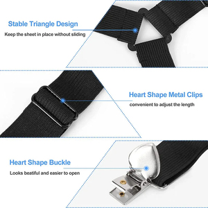 Venta al por mayor: 4 unidades/lote de sujetadores de sábanas, clips organizadores para fundas de colchón, correas elásticas ajustables para el hogar - Product Image 6