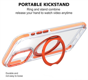 Ốp điện thoại trong suốt cứng, hỗ trợ sạc không dây, xoay 360 độ, nam châm, dành cho <span class=keywords><strong>iPhone</strong></span> 16 Pro Max, S24 Ultra, S25 Ultra - Product Image 5