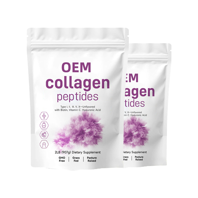 Super Collagen Protein Peptide Powder Hyaluronic Acid Vitamin C Natural Adult Anti-Aging Beauty Supplement for Women Antioxidant