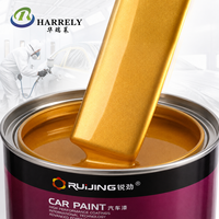 Cat Ruijing 2K Warna Solid, Cat Mobil Akrilik Kilap Tinggi, Lapisan Atas untuk Perbaikan Otomotif, Tahan UV, Pelapis Bodi Mobil Multi-warna, Semprotan