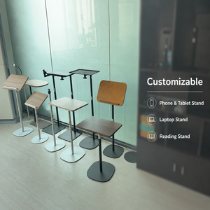 Escritorio de Lectura Plegable <span class=keywords><strong>con</strong></span> <span class=keywords><strong>Ruedas</strong></span> y Altura Ajustable, Mesa Móvil para Portátil, Soporte para Libros y Partituras para Hogar, Oficina y Estudio - Product Image 4