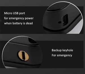 Serrure de porte numérique électrique NFC TTlock à piles alcalines AA, antivol, résistante aux intempéries, pour maison, bureau et extérieur - Product Image 5