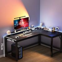 Bureau d'ordinateur de jeu en forme de L, table de jeu pour joueurs, table de jeu e-sport, bureau d'ordinateur, bureau de jeu en fibre de carbone