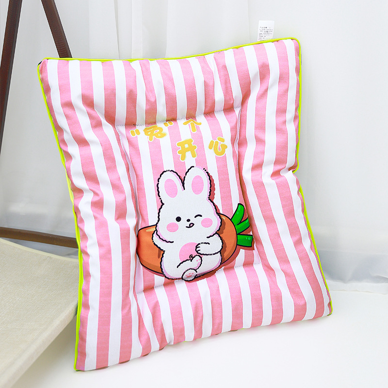 Cartoon Water-Repellent Play Mat - Pink Stripes