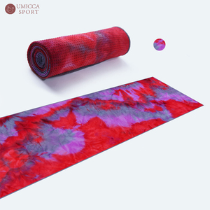 Serviette <span class=keywords><strong>de</strong></span> yoga antidérapante personnalisée avec logo, serviette <span class=keywords><strong>de</strong></span> yoga Pilates antidérapante, motif marbré avec points en silicone, pour le <span class=keywords><strong>sport</strong></span> et la gym - Product Image 1
