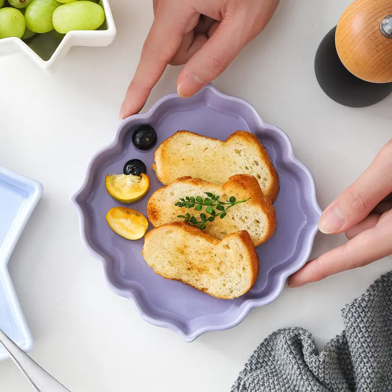 Schlussverkauf Haushalt niedlicher Miniservice-Steller Salat Brot Dessert-Steller Keramik-Frühstück-Steller
