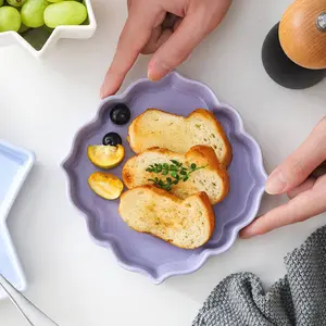 Vendite calde per la casa graziosi piatti mini piatto da portata pane insalata piatto da dessert in ceramica per la colazione