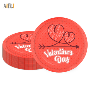 Xieli Placas De Papel Decorativas De La Impresión De Encargo De Los Platos De Cena De La Fiesta De <span class=keywords><strong>San</strong></span> Valentín - Product Image 1