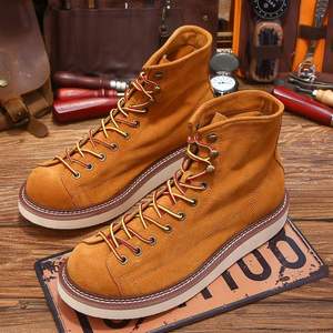 Nouvelles bottes Martin de luxe pour hommes 2025 - Cuir de vachette pleine fleur de qualité supérieure, bottes décontractées à tige haute et semelle épaisse - Product Image 1