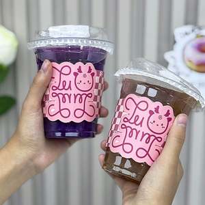 Fundas de Papel para Vasos de Café Personalizadas, Portavasos para Vasos de Papel, Fundas de Cartón Blanco con Logotipo Personalizado Impreso - Product Image 3